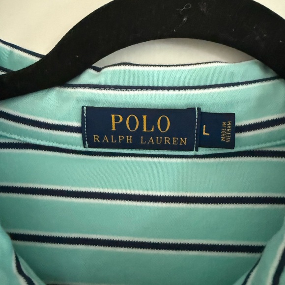 Polo Ralph Lauren Blue Striped Polo Size Large NWT - Picture 2 of 5